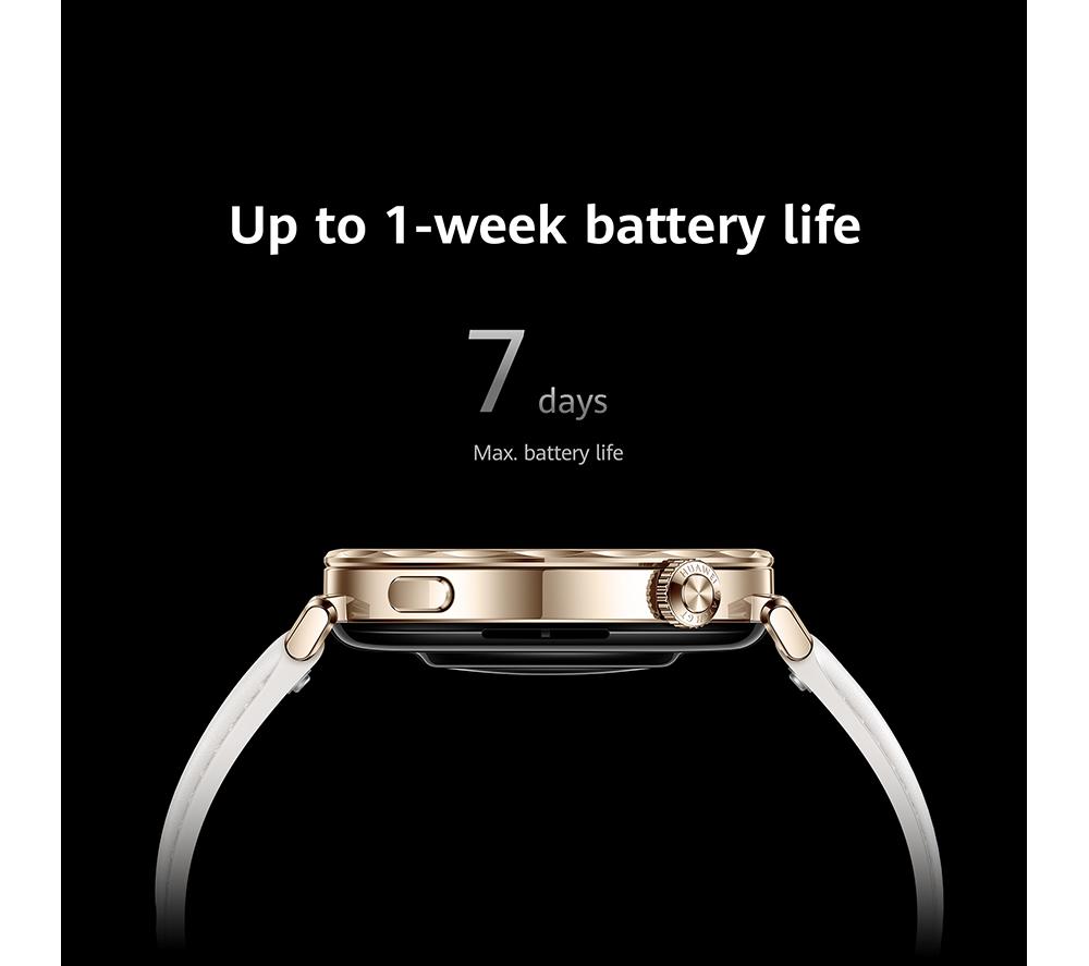 HUAWEI Watch GT 5 - Gold, White Leather Strap, 41 mm image number 6 of 8