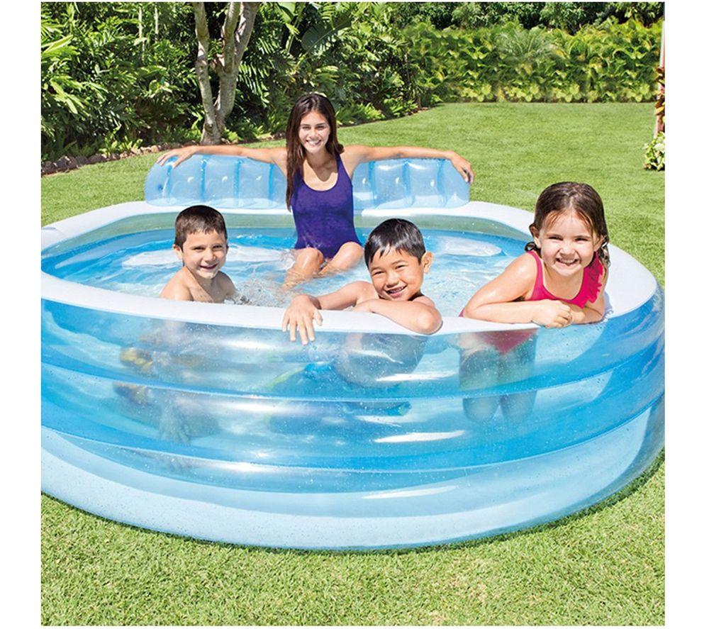 INTEX Swim Center Family Lounge Pool - Blue image number 3 of 5