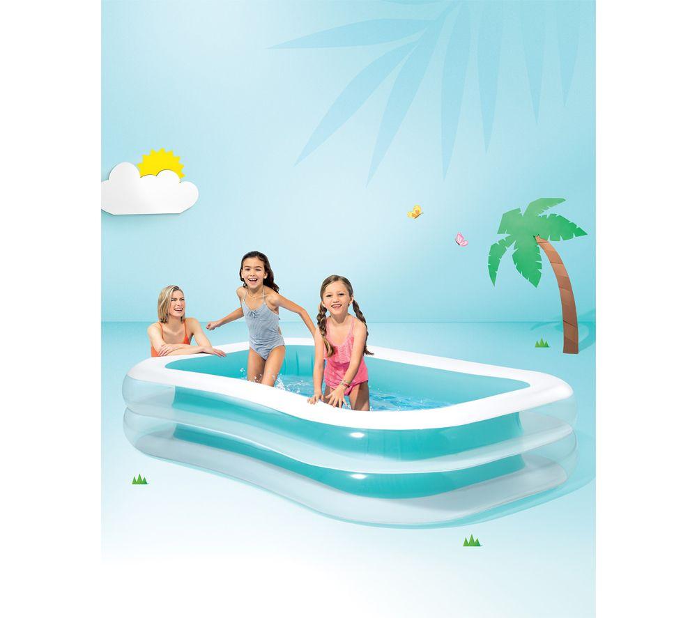 INTEX Swim Center Inflatable Family Pool - Green & White image number 2 of 3