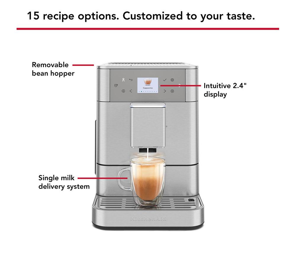 KITCHENAID KF6 5KES8556BSX Bean to Cup Coffee Machine - Stainless Steel image number 3 of 9