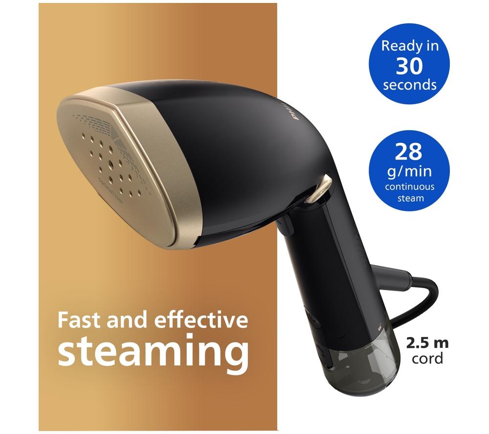 PHILIPS 7000 Series STH7060/86 Clothes Steamer - Black & Gold image number 3 of 10