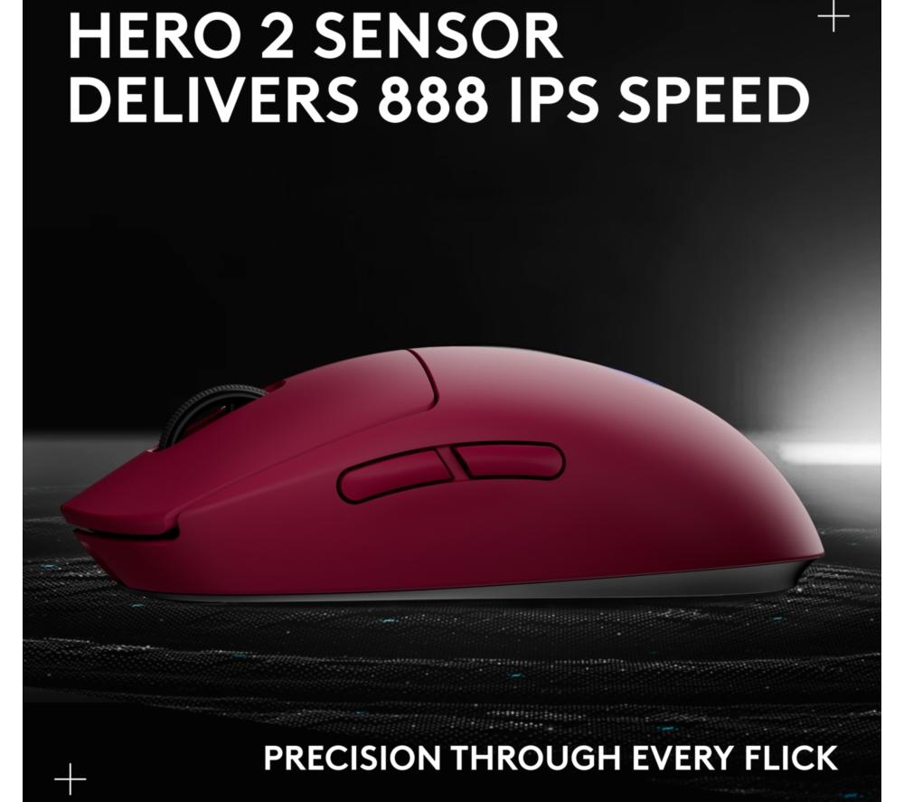 LOGITECH PRO 2 Lightspeed RGB Wireless Optical Gaming Mouse - Magenta image number 11 of 13