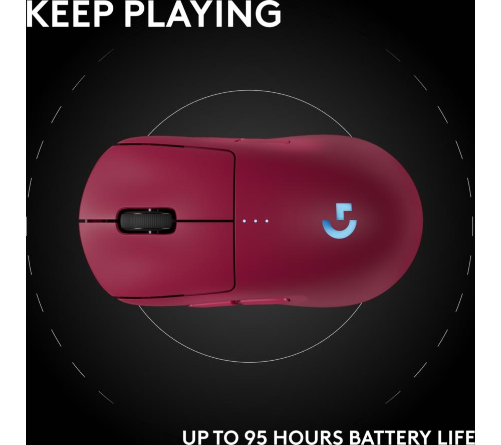 LOGITECH PRO 2 Lightspeed RGB Wireless Optical Gaming Mouse - Magenta image number 12 of 13