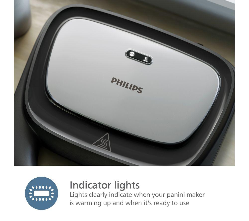 PHILIPS 5000 Series HD2350/80 Sandwich Maker - Black & Silver image number 8 of 15