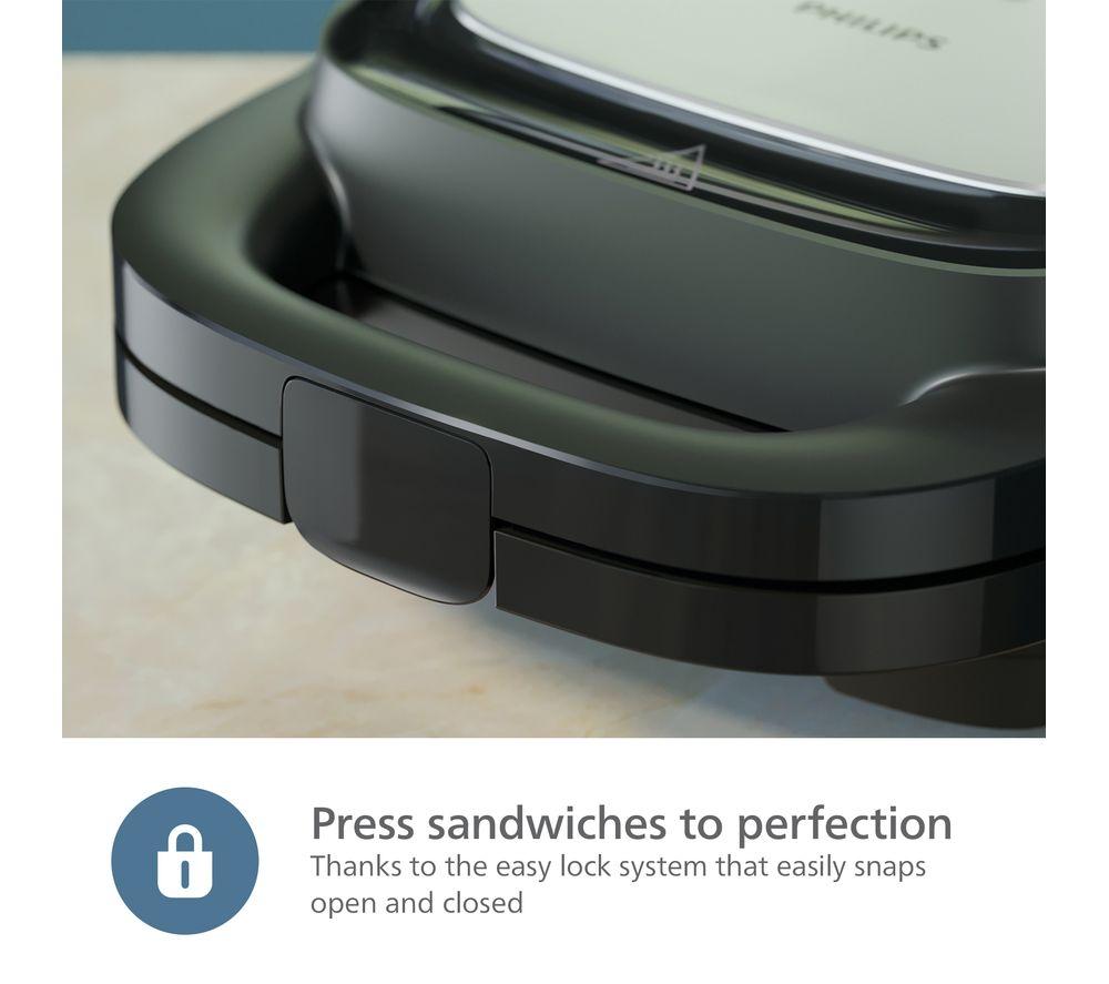 PHILIPS 5000 Series HD2350/80 Sandwich Maker - Black & Silver image number 10 of 15