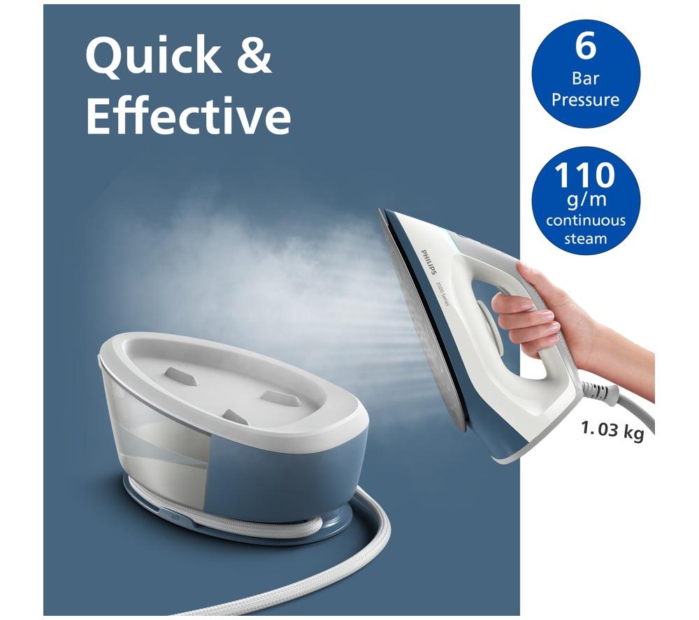 PHILIPS 2000 Series PSG2000/20 Steam Generator Iron - Blue & White image number 3 of 8