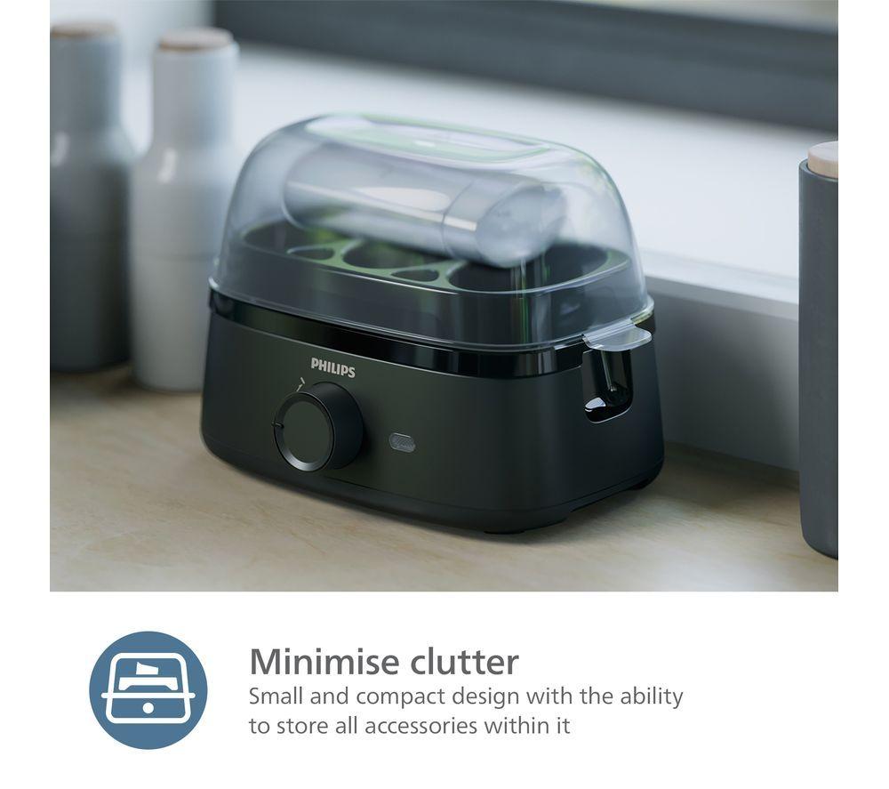 PHILIPS 3000 Series HD9137/91 Egg Cooker - Black image number 3 of 6