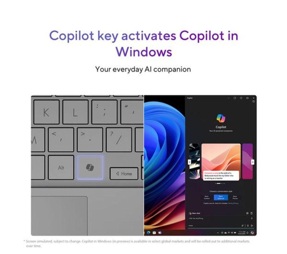 ASUS Vivobook S 15" Refurbished Laptop, Copilot+ PC - Snapdragon X Elite, 1 TB SSD, Silver (Very Good Condition) image number 5 of 16