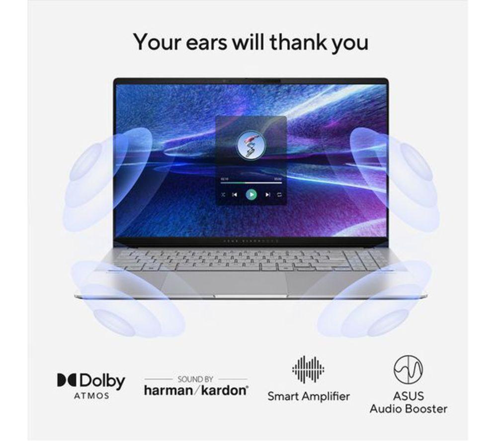 ASUS Vivobook S 15" Refurbished Laptop, Copilot+ PC - Snapdragon X Elite, 1 TB SSD, Silver (Very Good Condition) image number 9 of 16