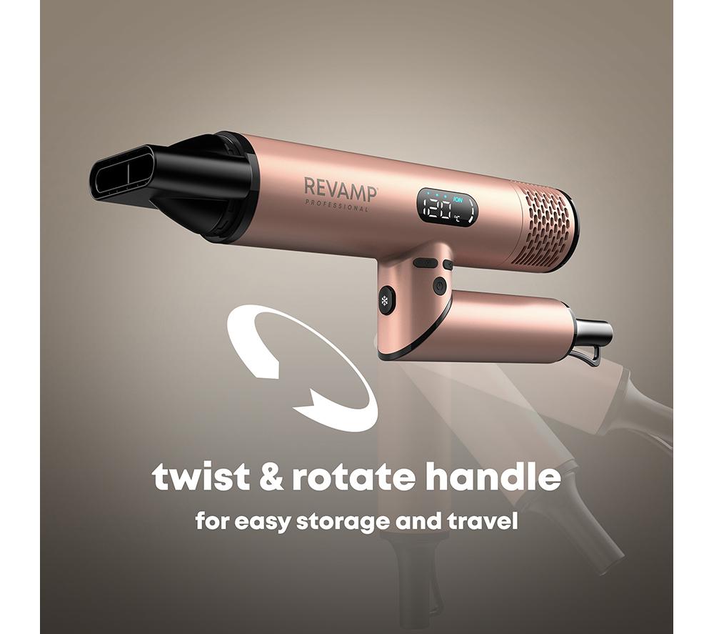 REVAMP Dynamic Radiance & Shine Digital Intelligent Ionic Hair Dryer - Gold image number 6 of 8