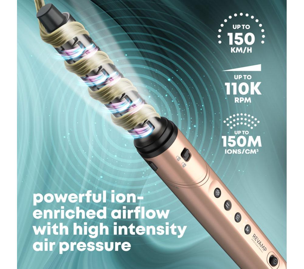 REVAMP Dynamic Radiance Pro Blow Dry 7-in-1 Ionic ​Air Styler - Gold image number 3 of 9