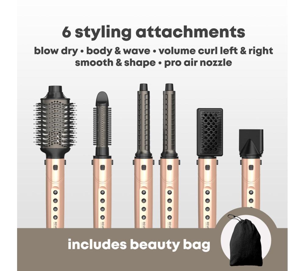 REVAMP Dynamic Radiance Pro Blow Dry 7-in-1 Ionic ​Air Styler - Gold image number 6 of 9