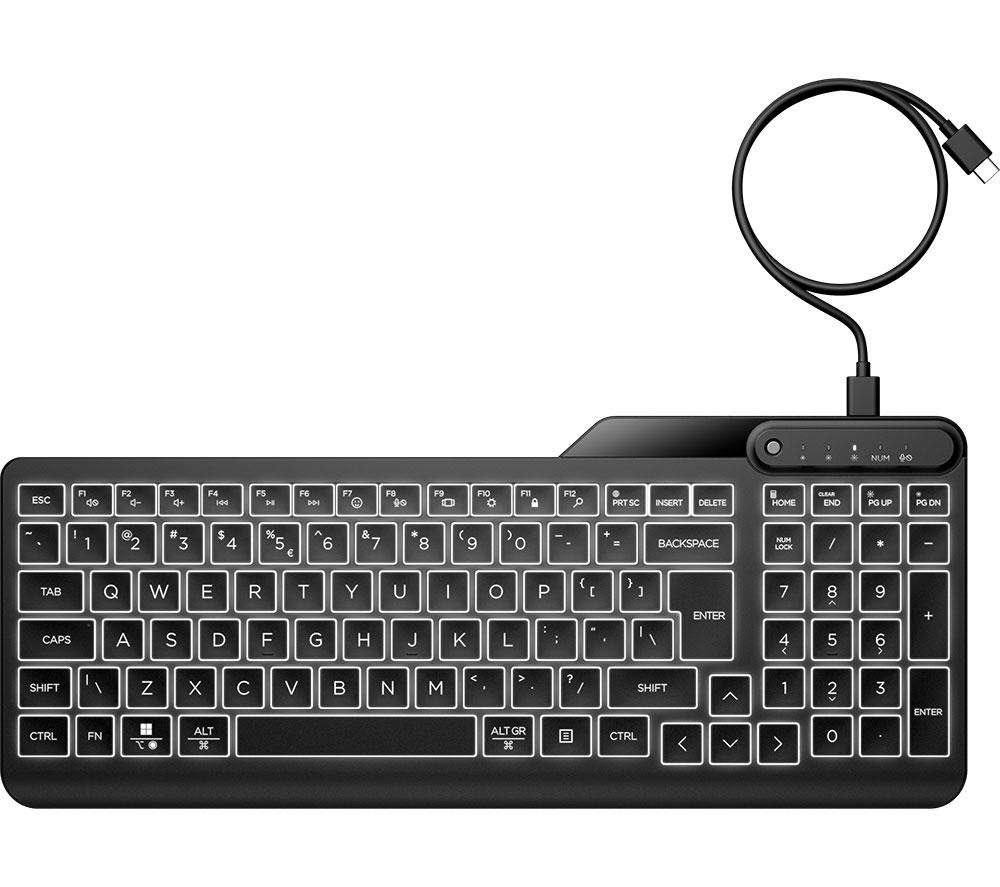 HP 400 Backlit Keyboard - Black