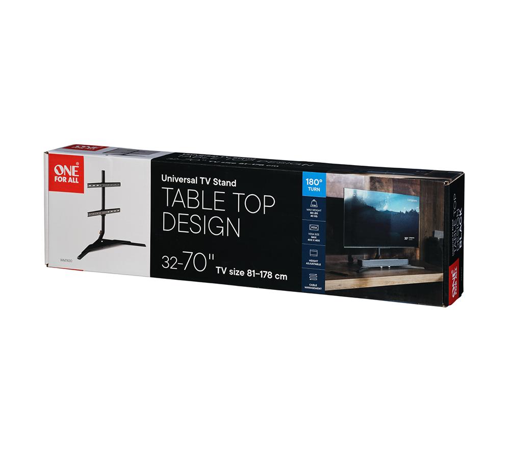 ONE FOR ALL Design WM7430 345 mm Table Top TV Stand for 32-70" TVs - Black image number 8 of 8
