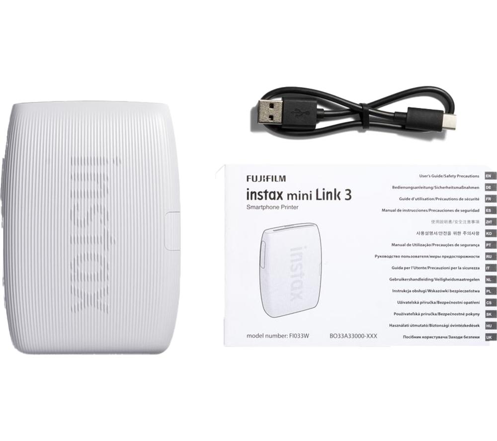 INSTAX Mini Link 3 Wireless Photo Printer - Clay White image number 5 of 5