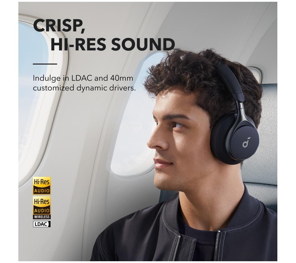 SOUNDCORE Space One Wireless Bluetooth Noise-Cancelling Headphones - Black image number 6 of 10