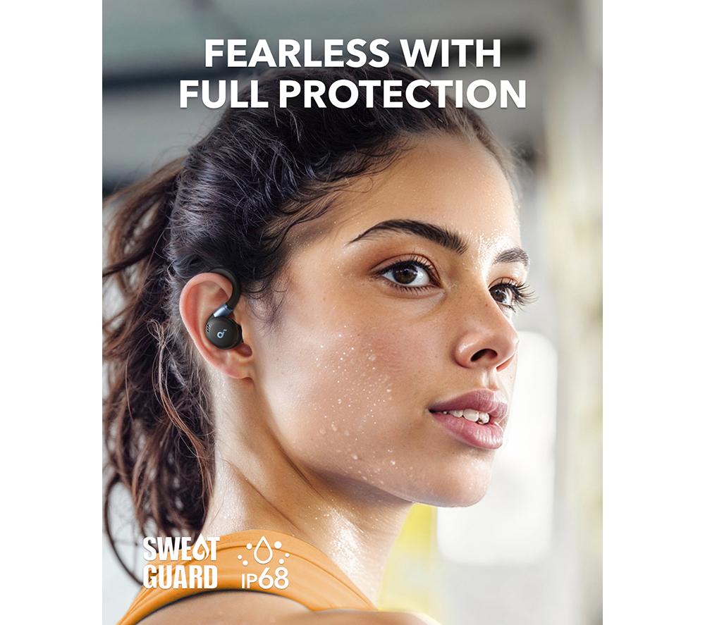 SOUNDCORE Sport X20 Wireless Bluetooth Noise-Cancelling Earbuds - Black image number 8 of 10