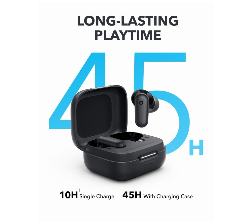 SOUNDCORE R50i NC Wireless Bluetooth Noise-Cancelling Earbuds - Black image number 7 of 10