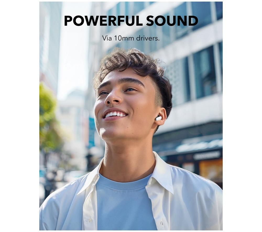 SOUNDCORE R50i NC Wireless Bluetooth Noise-Cancelling Earbuds - White image number 6 of 10