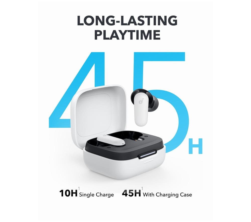 SOUNDCORE R50i NC Wireless Bluetooth Noise-Cancelling Earbuds - White image number 7 of 10