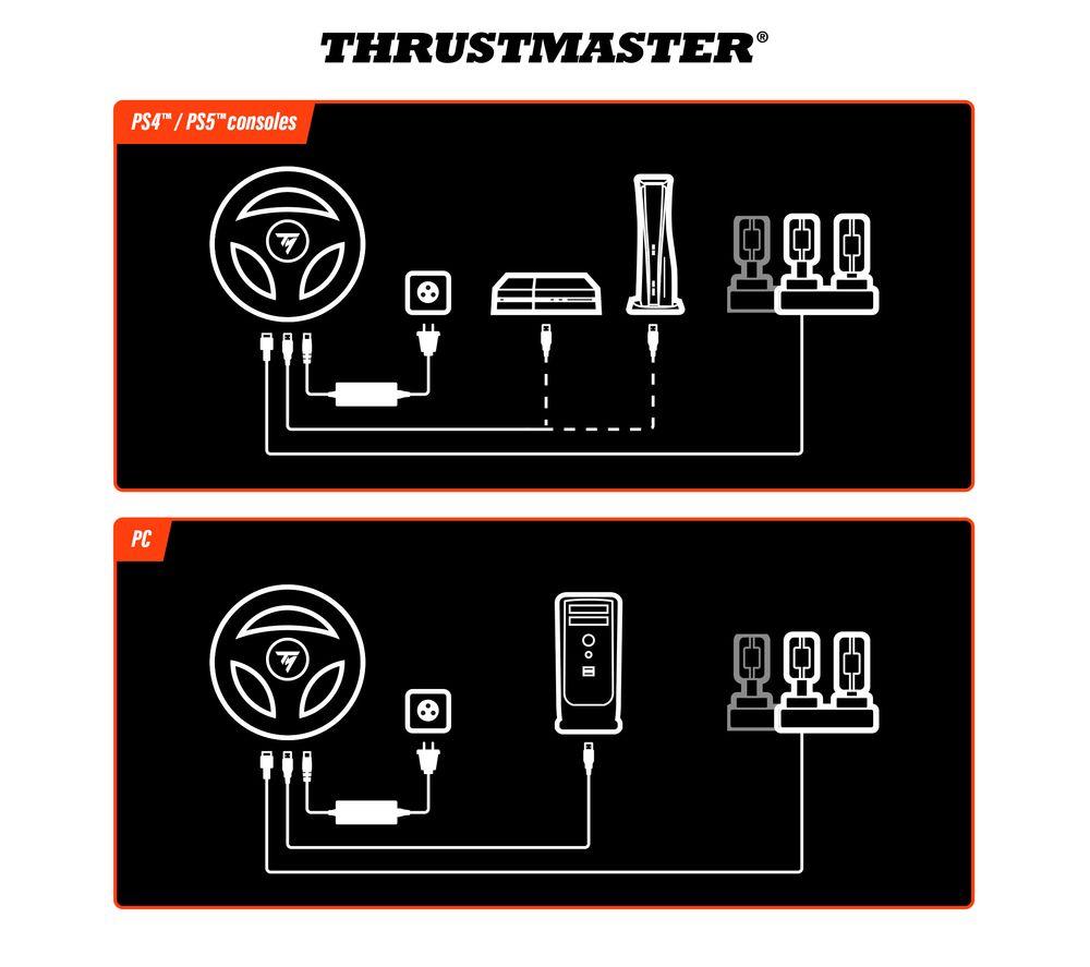 THRUSTMASTER T598 Direct Axial Drive Force Feedback Racing Wheel and Pedals for PlayStation & PC - Black image number 7 of 14