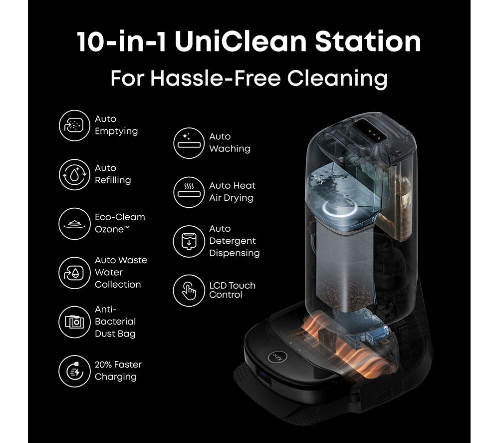 EUFY Omni S1 Pro Robot Vacuum Cleaner & All-in-One Station - Black image number 4 of 9