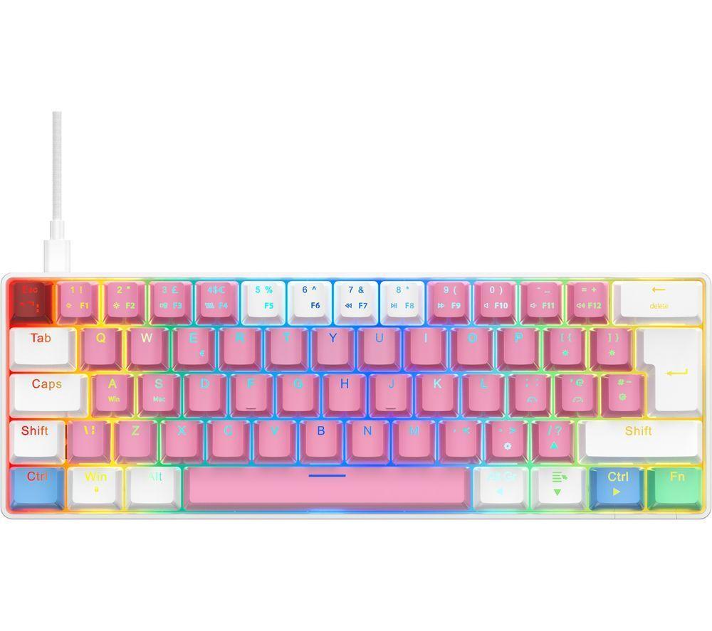 NOS C-450 Mini Pro RGB Mechanical Gaming Keyboard - Cotton Candy image number 2 of 3