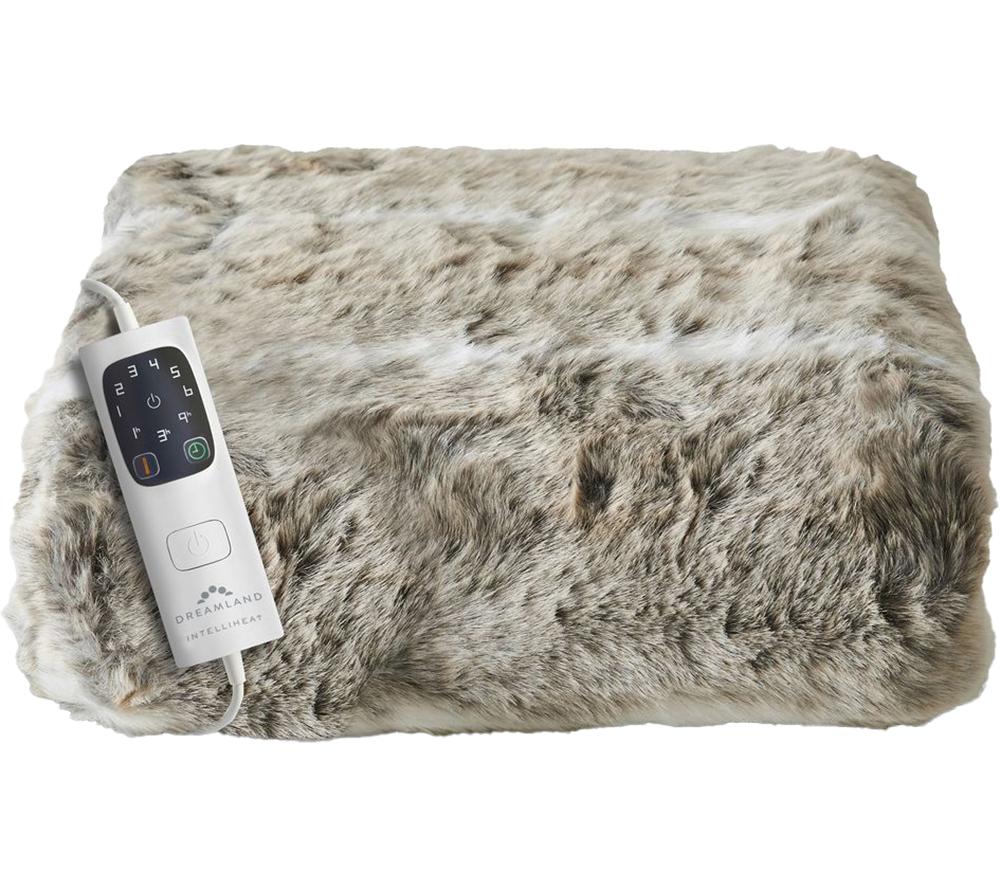 DREAMLAND Intel®iheat Faux Fur Heated Throw - Alaskan Husky, 160 x 120 cm