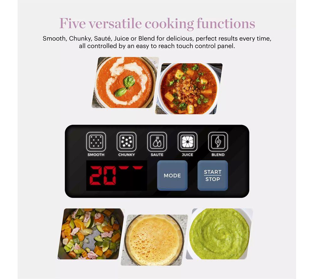 GOOD FOOD GF12069 Soup Maker - Black & Silver image number 4 of 5