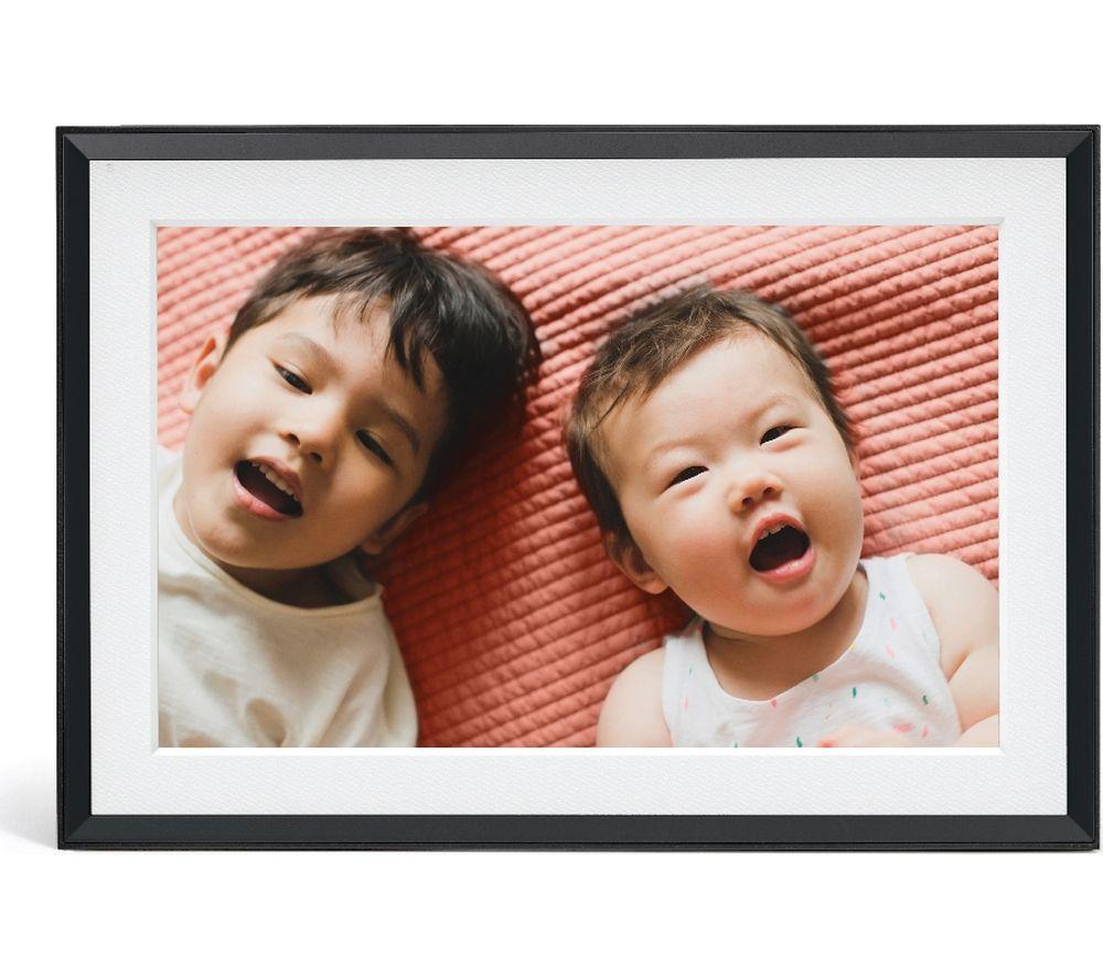 AURA Carver Mat 10.1" WiFi Digital Photo Frame - Black, Black