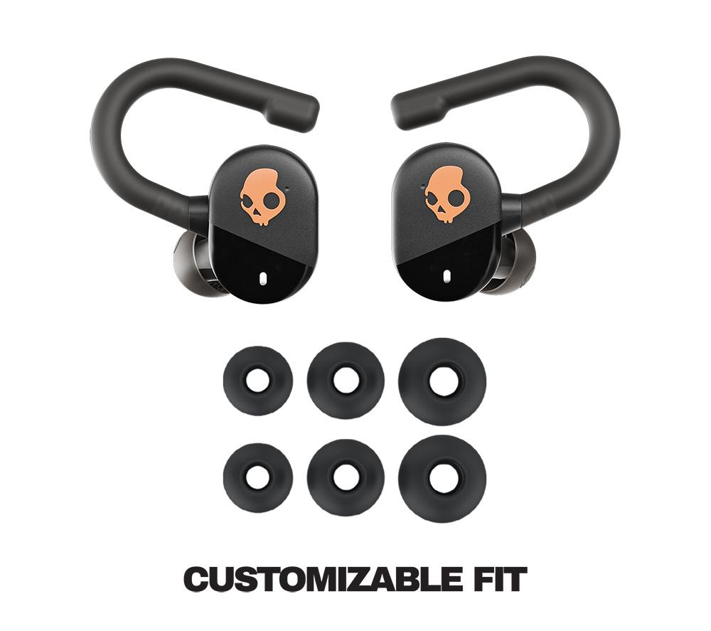 SKULLCANDY Push Play Active Wireless Bluetooth Sports Earbuds - Black & Orange image number 7 of 11