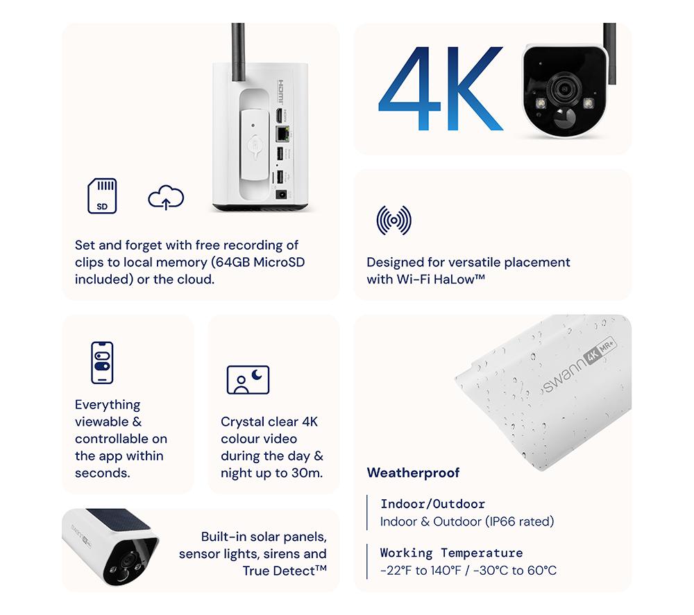 SWANN MaxRanger 4K Ultra HD NVR Security System - 2 Cameras image number 4 of 16