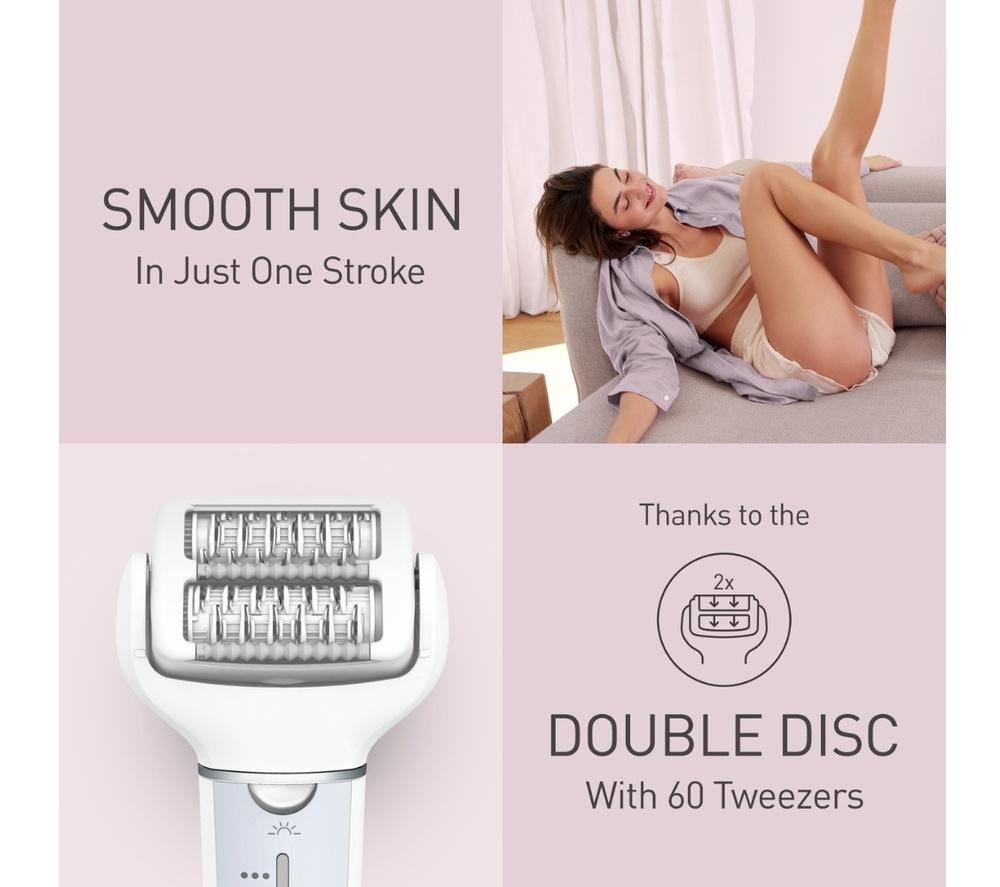 PANASONIC ES-EY90-A511 Double Disc Wet & Dry Epilator Kit - White & Blue image number 6 of 10
