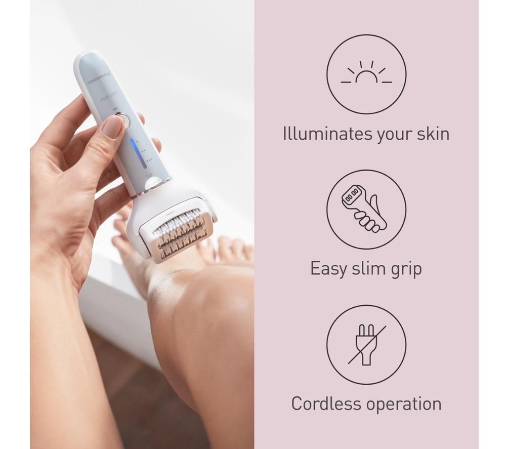 PANASONIC ES-EY90-A511 Double Disc Wet & Dry Epilator Kit - White & Blue image number 10 of 10