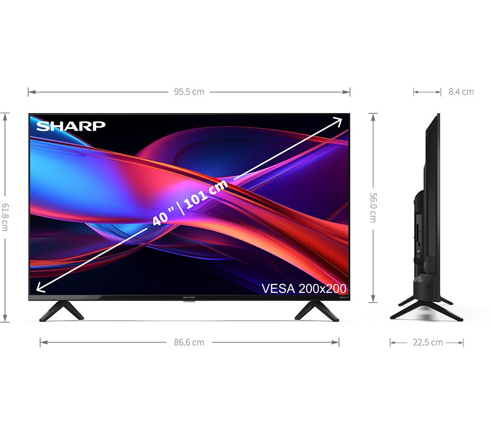 SHARP 2T-C40GD2725K Roku TV 40" Smart HD Ready HDR LED TV