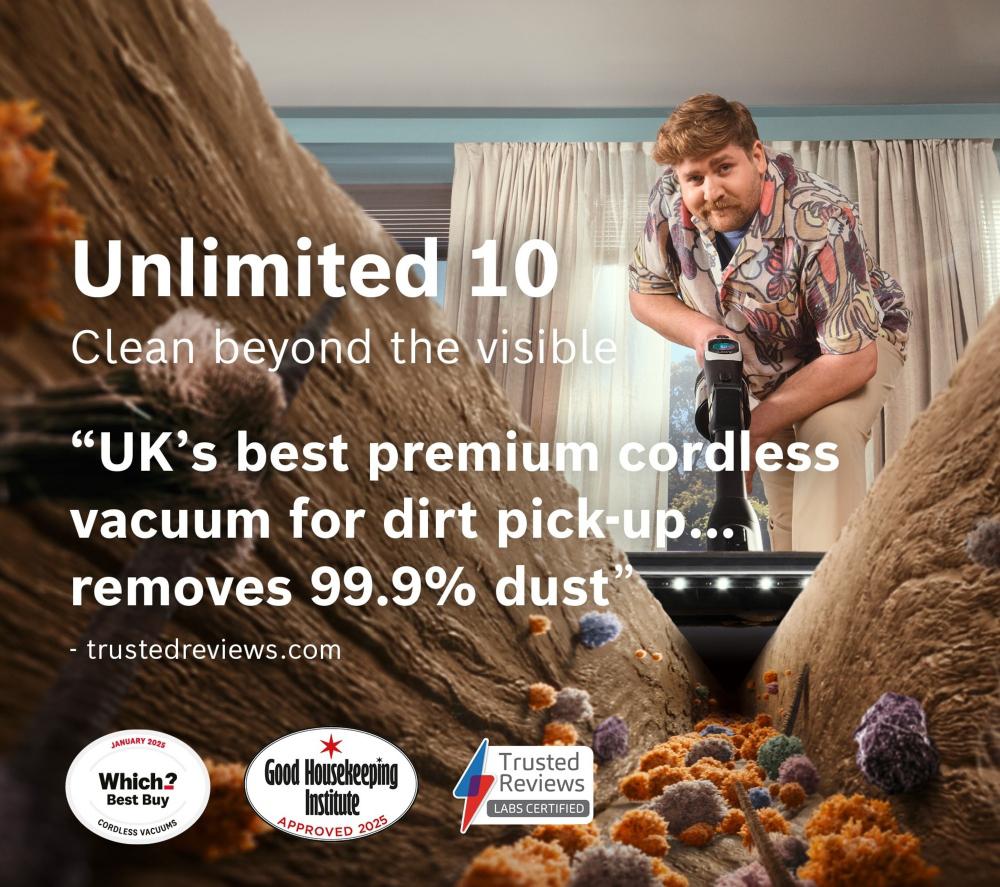 BOSCH Unlimited 10 BBS1041GGB Cordless Vacuum Cleaner - Greige image number 3 of 15