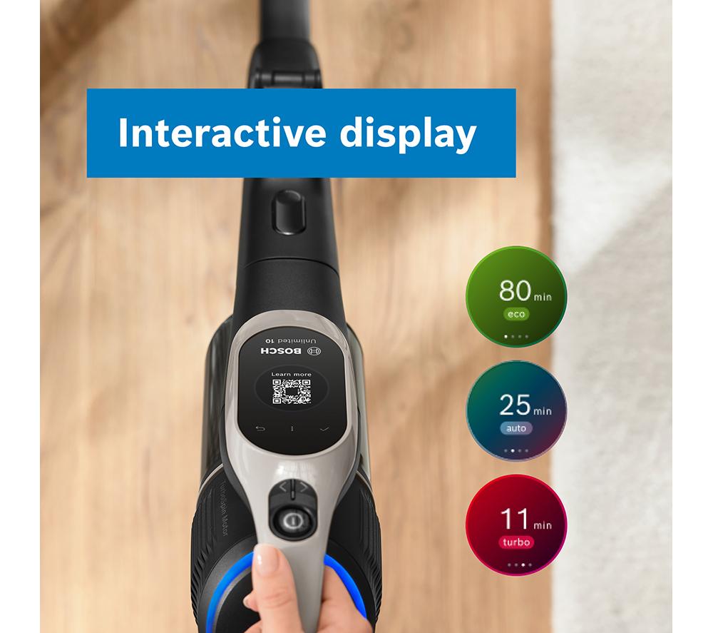 BOSCH Unlimited 10 BBS1041GGB Cordless Vacuum Cleaner - Greige image number 9 of 15