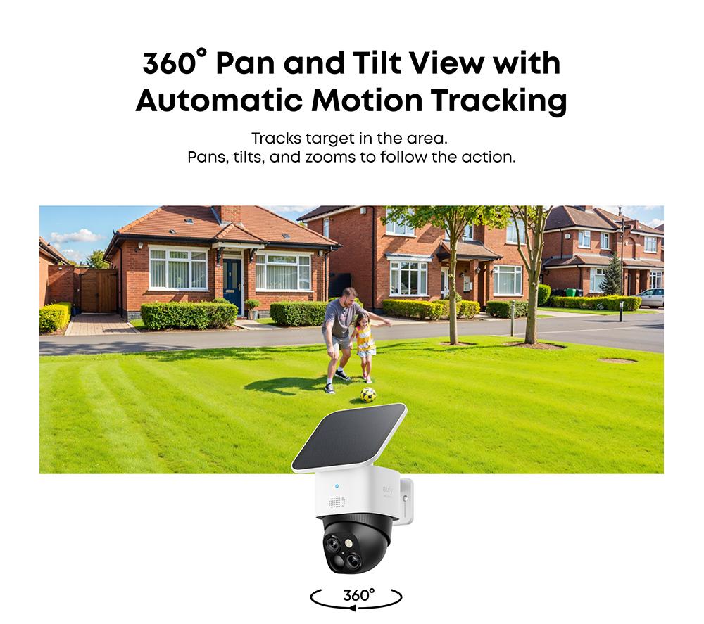 EUFY SoloCam S340 3K WiFi Security Camera with Solar Panel - 8 GB image number 4 of 7