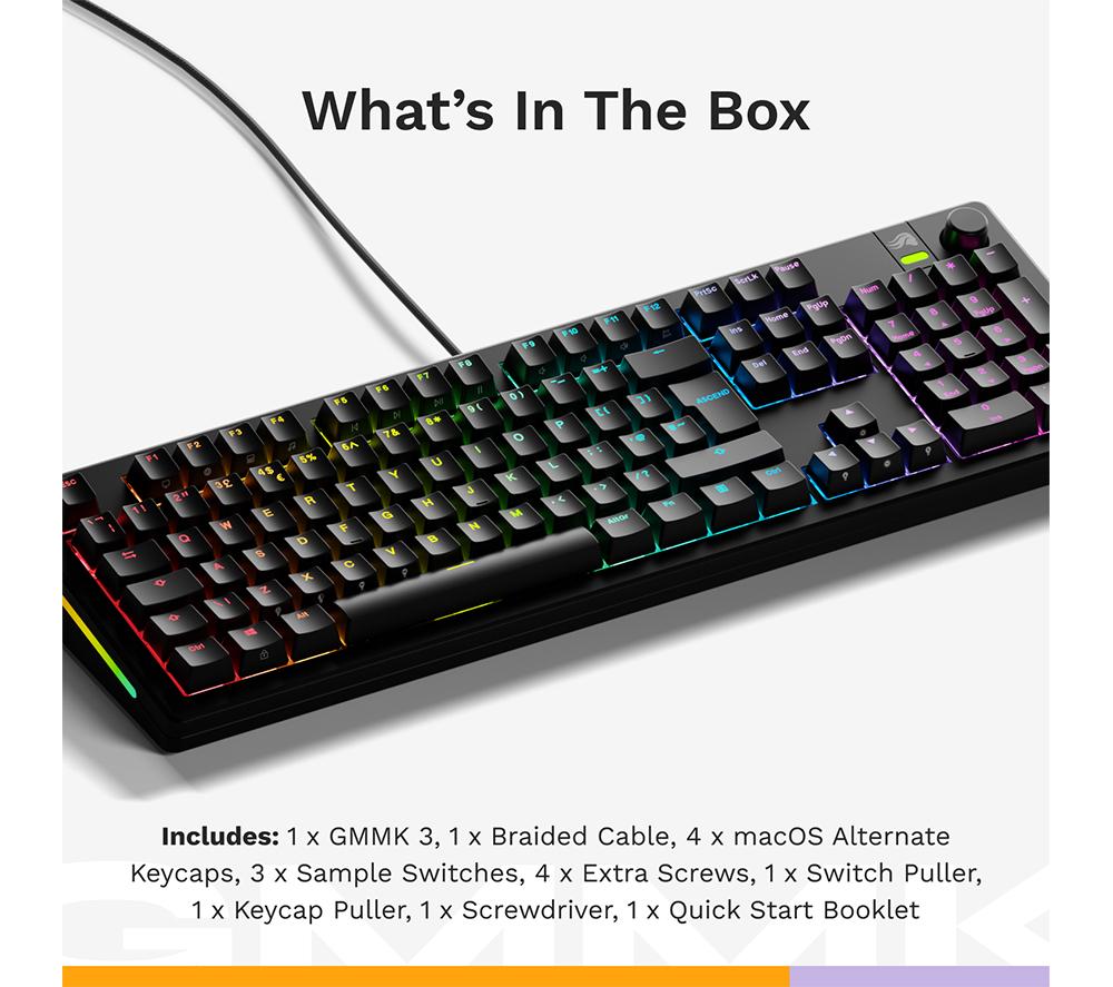 GLORIOUS GMMK 3 Prebuilt Mechanical Gaming Keyboard - Black image number 4 of 12