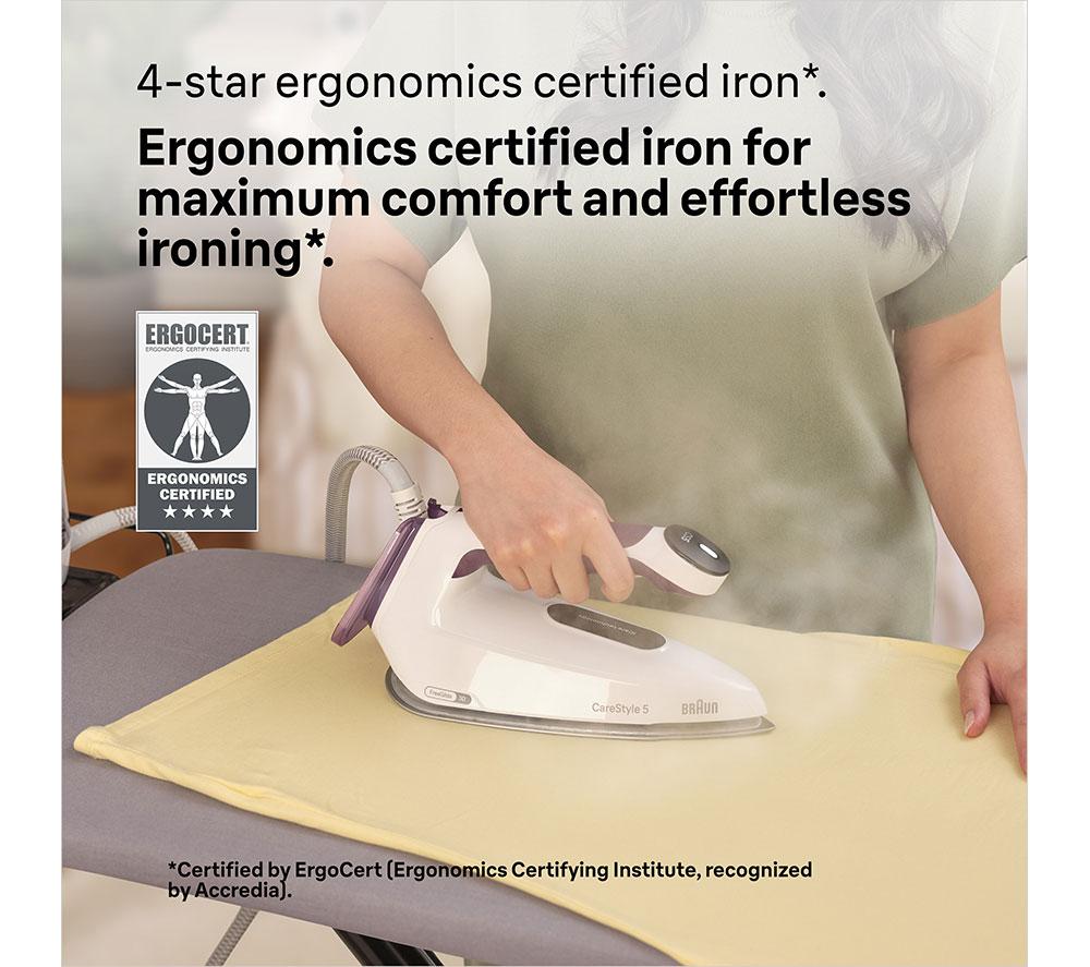 BRAUN CareStyle 5 IS5247VI Steam Generator Iron - White & Violet image number 5 of 7