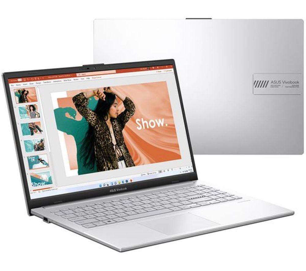 ASUS Vivobook Go 15 E1504FA 15.6" Refurbished Laptop - AMD Ryzen 5, 512 GB SSD, Silver (Excellent Condition) image number 2 of 11