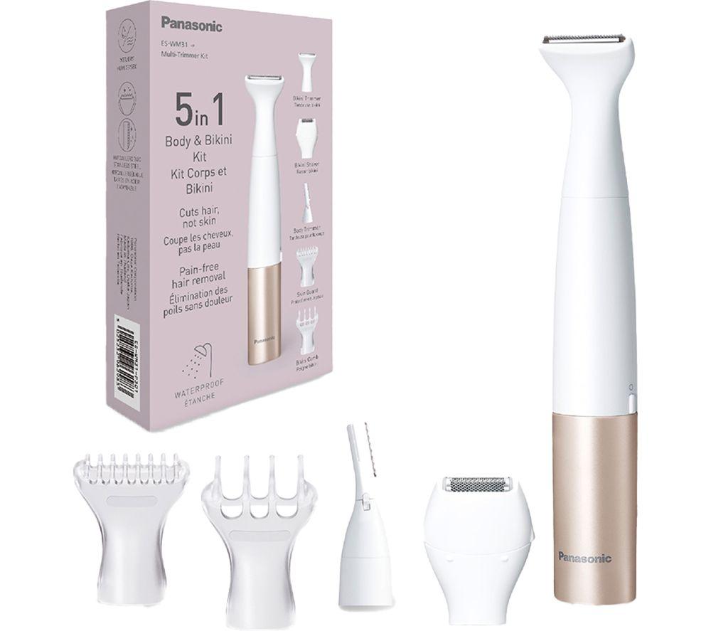 PANASONIC ES-WM31-P301 5-in-1 Body & Bikini Trimmer Kit - White