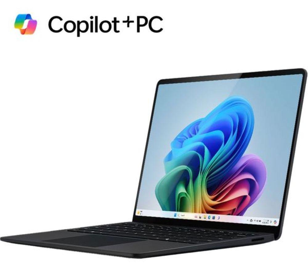 MICROSOFT 13.8" Refurbished Surface Laptop, Copilot+ PC - Snapdragon X Elite, 512 GB SSD, Black (Very Good Condition) image number 2 of 8