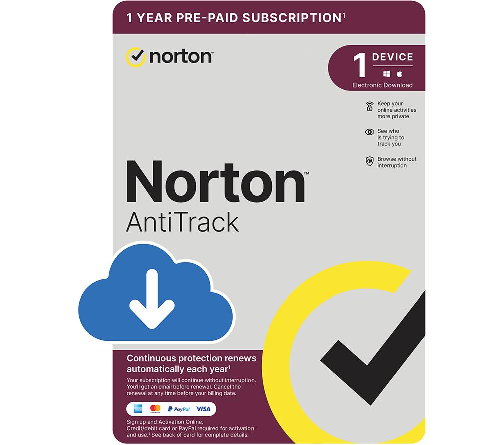 NORTON AntiTrack - 1 year for 1 device, Download