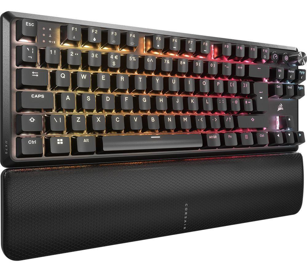 CORSAIR K70 CORE TKL RGB Wireless Mechanical Gaming Keyboard - Black image number 2 of 4