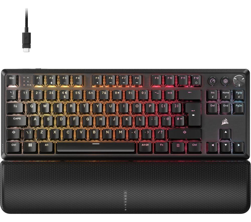 CORSAIR K70 CORE TKL RGB Wireless Mechanical Gaming Keyboard - Black image number 3 of 4
