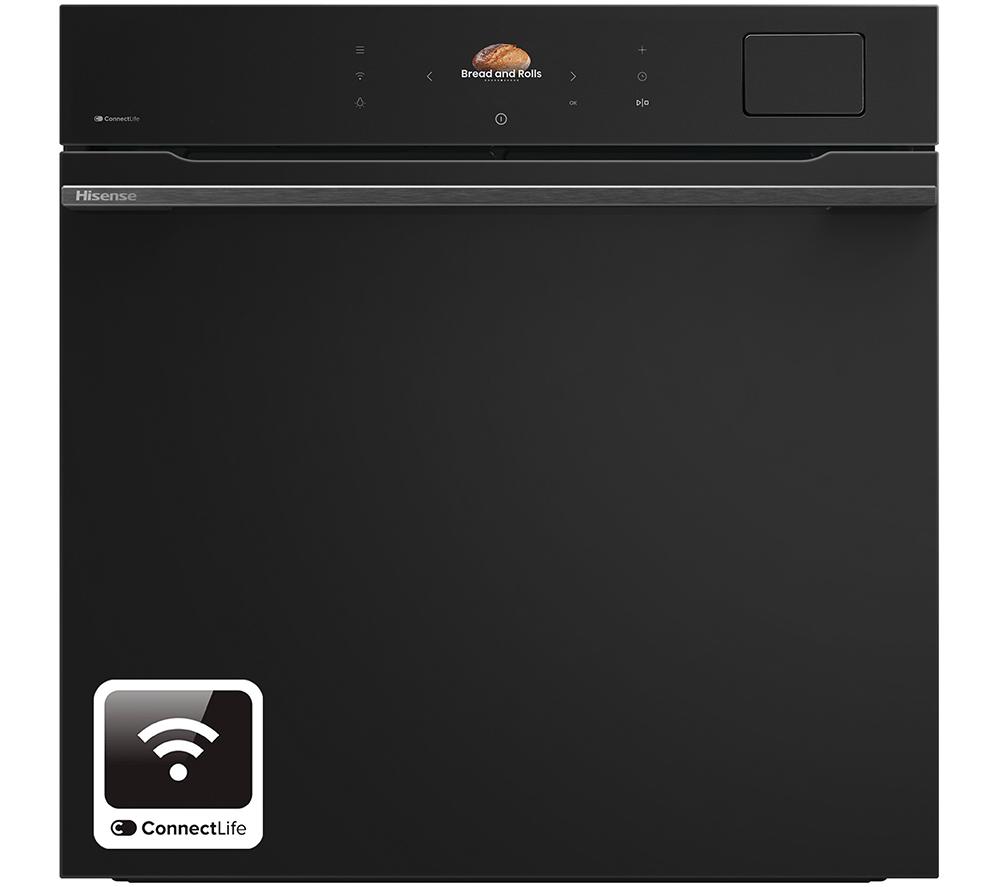 Hisense Hi8 BlackLine BAS6AH8BUKWF Electric Steam Smart Oven – Jet Black, Black