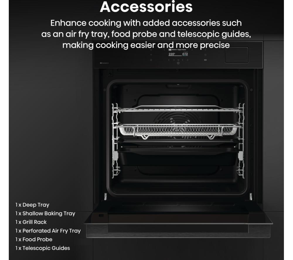 HISENSE Hi8 BlackLine BAS6AH8BUKWF Electric Steam Smart Oven - Jet Black image number 6 of 23