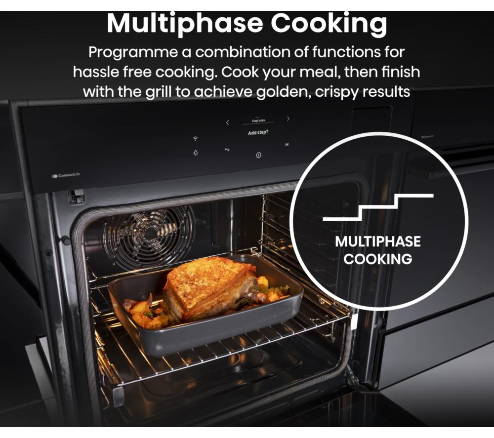 HISENSE Hi8 BlackLine BAS6AH8BUKWF Electric Steam Smart Oven - Jet Black image number 7 of 23