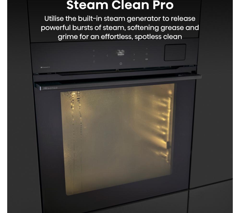 HISENSE Hi8 BlackLine BAS6AH8BUKWF Electric Steam Smart Oven - Jet Black image number 8 of 23